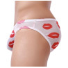 MenSexyWear Slip sexy Kiss Lips Blanc